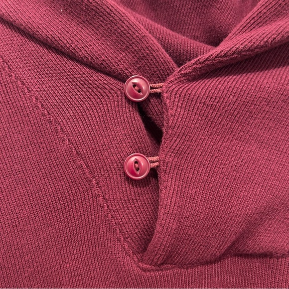 Cuffy’s Y2K Cape Cod Burgundy Mockneck w/ Buttons Grandpa/Preppy Sweater Sz 2XL - Picture 2 of 11